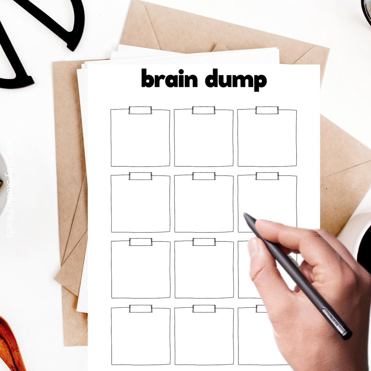 Mind Map Template Bundle, Brain Dump Template, Mind Map PDF, Concept Map, Brain Dump Printable, Note Taking Template, Prod...