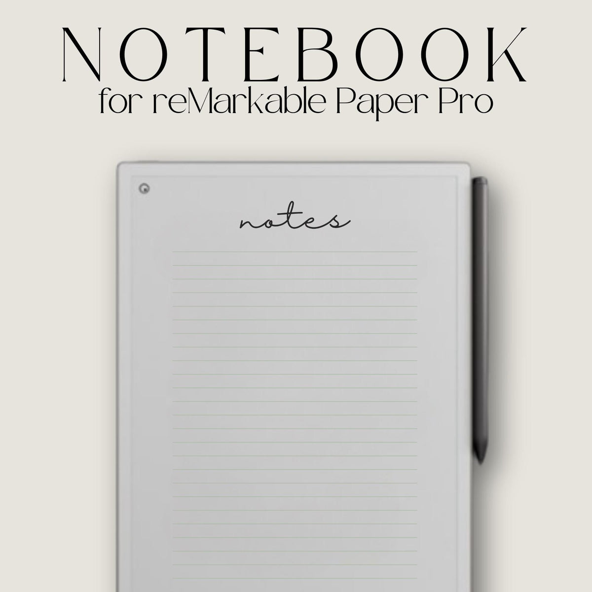 Notebook for reMarkable Paper Pro with notes and 75 pages