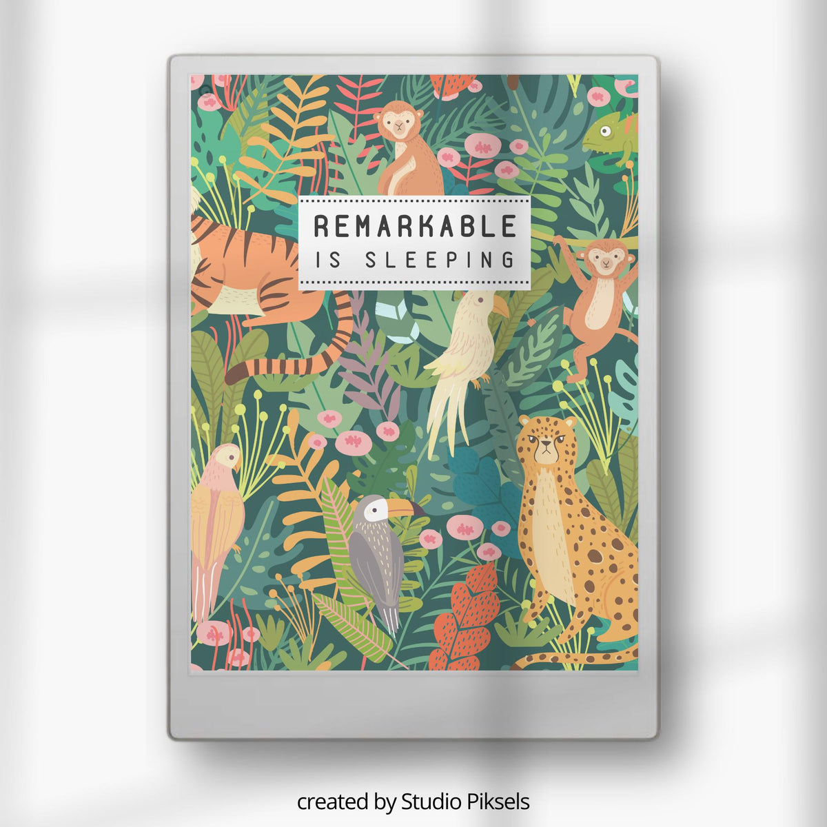 Sleep Screen for reMarkable Paper Pro With Jungle Design