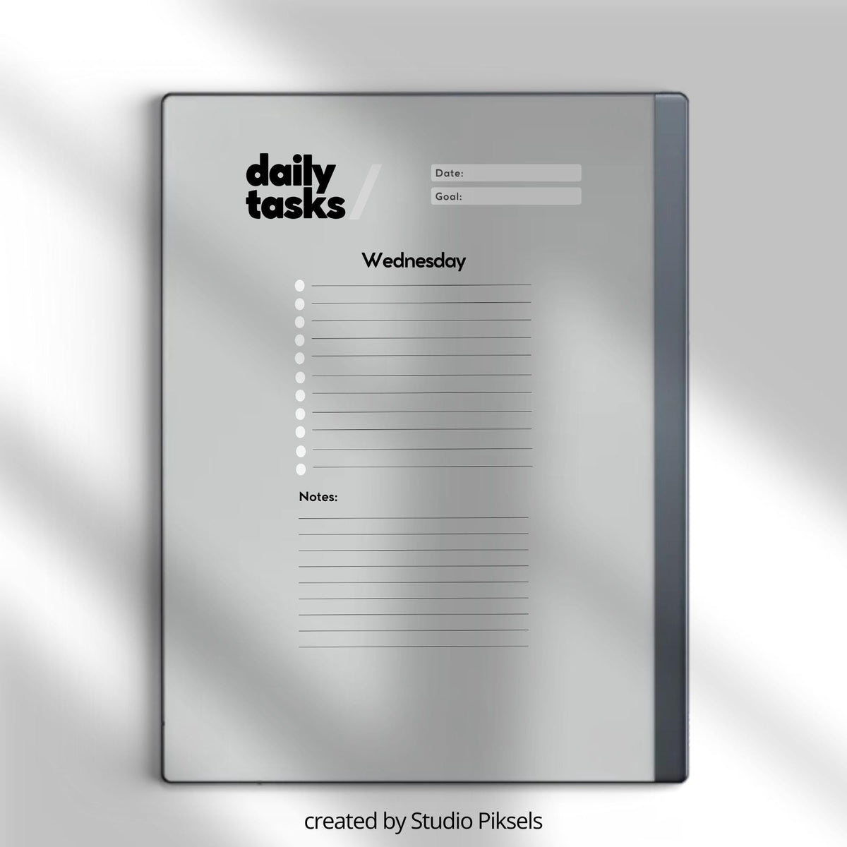 Daily Task Planner for reMarkable