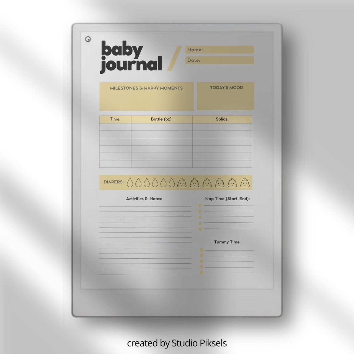 Baby Tracker for reMarkable Paper Pro