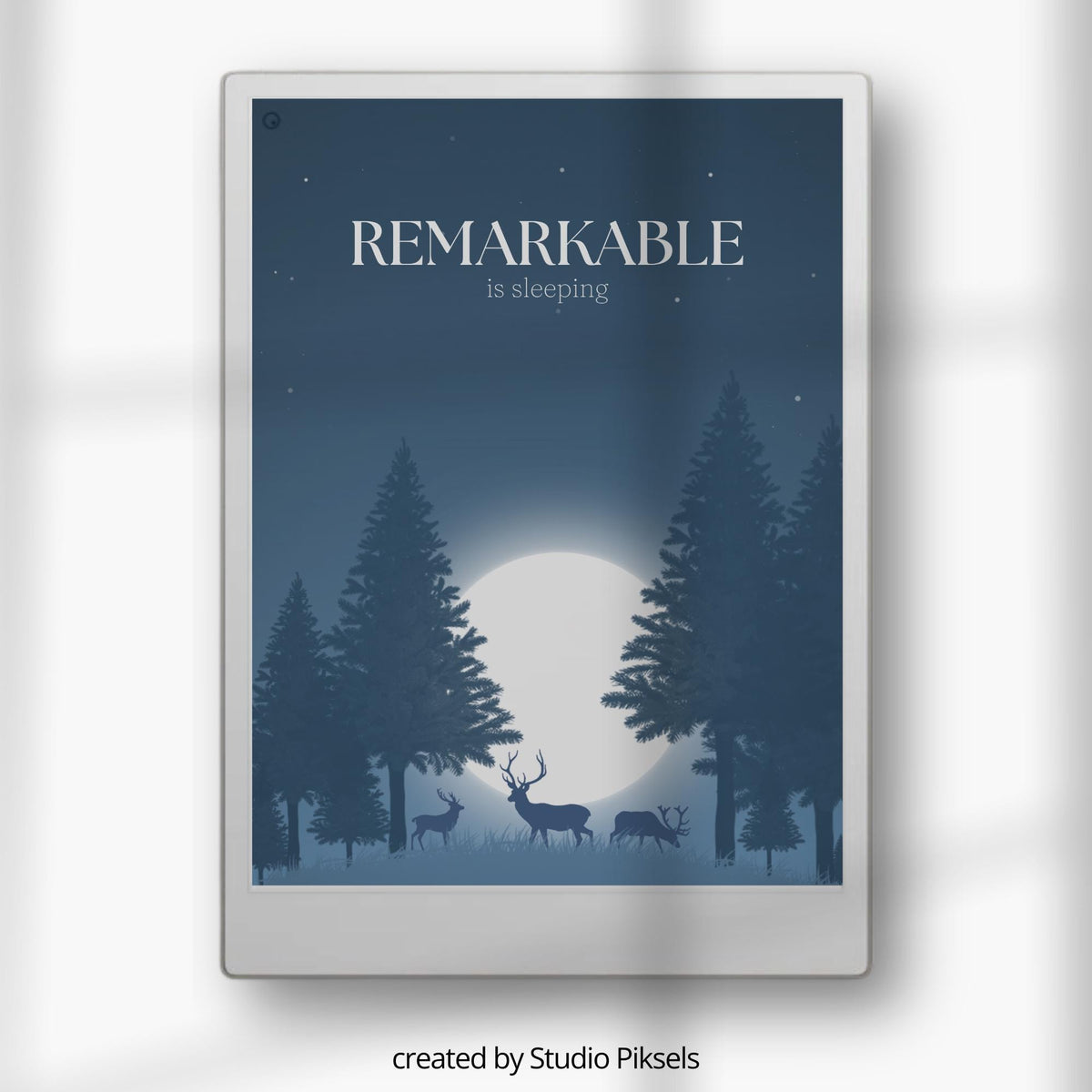 Sleep Screen for reMarkable Paper Pro With Forest Night Scene