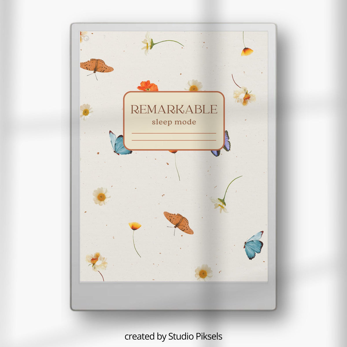 Sleep Screen for reMarkable Paper Pro With Butterfly Design