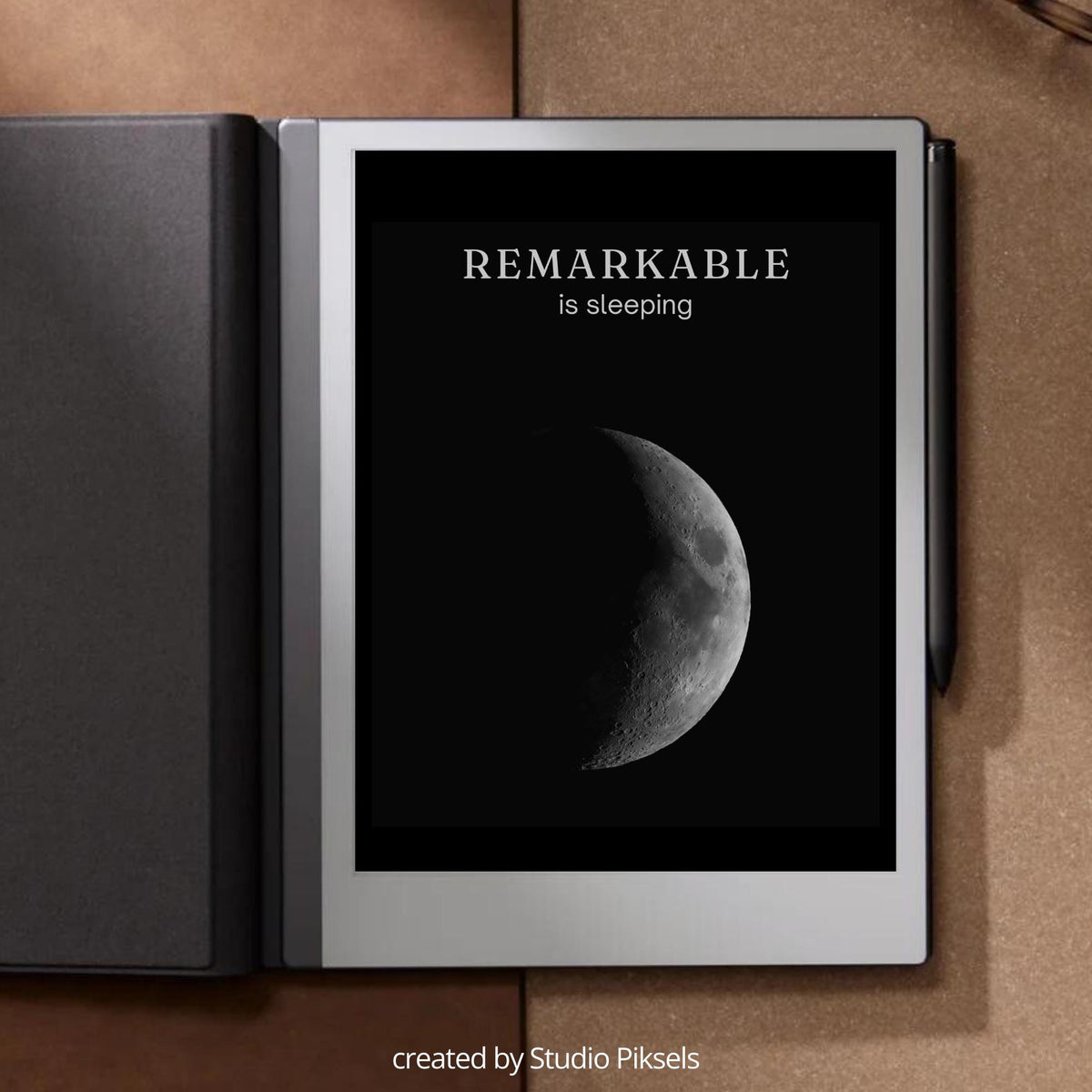 Sleep Screen for reMarkable With Crescent Moon