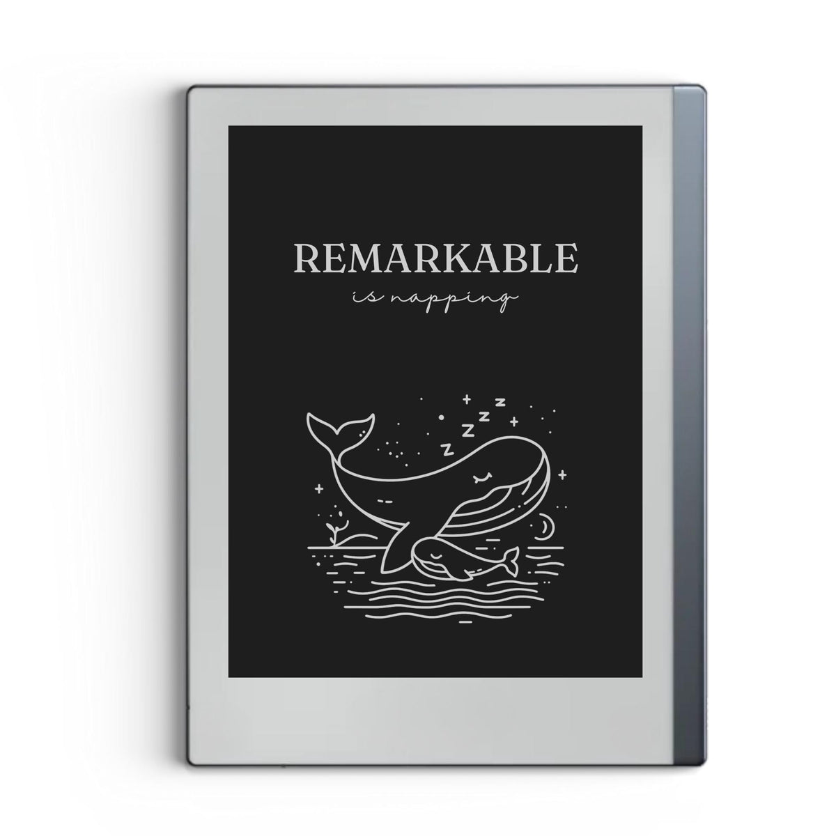 Sleep Screen for reMarkable With Napping Whales