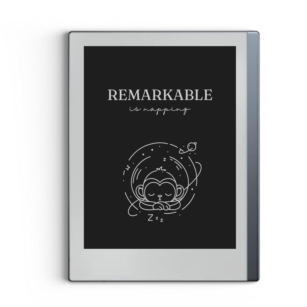 Sleep Screen for reMarkable With Space Monkey