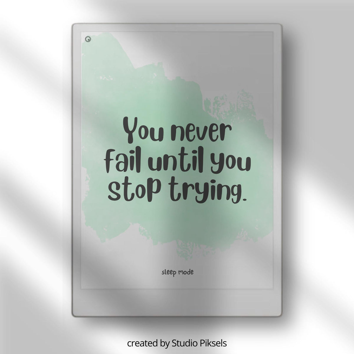Motivational Sleep Screen Bundle for reMarkable Paper Pro. Featuring uplifting quotes paired with colorful watercolor backgrounds, these sleep screens add a creative and positive touch.