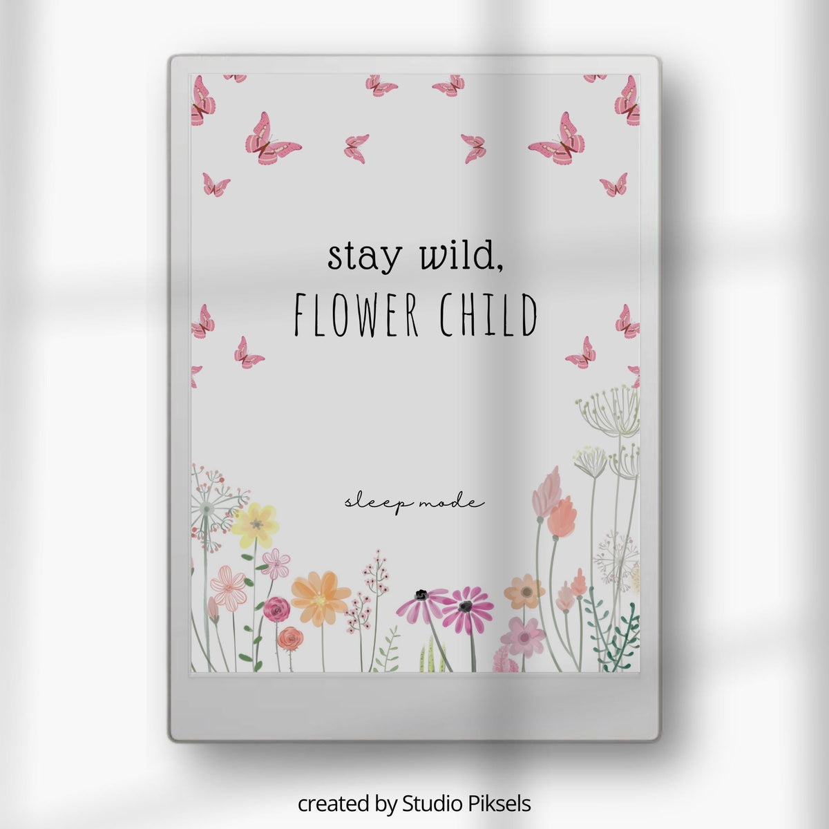 Sleep Screen for reMarkable Paper Pro With Flowers