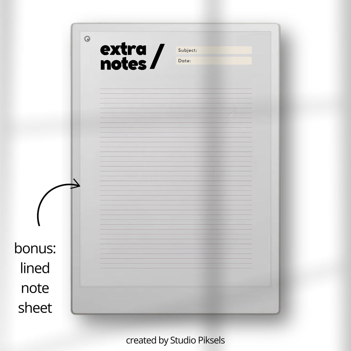 Digital planner bundle for reMarkable Paper Pro featuring structured daily, weekly, and hourly planning pages with multiple minimalist templates for task organization, scheduling, and productivity tracking on E Ink devices.