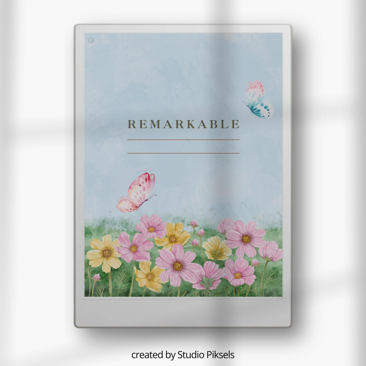 Sleep Screen for reMarkable Paper Pro With Flower Design