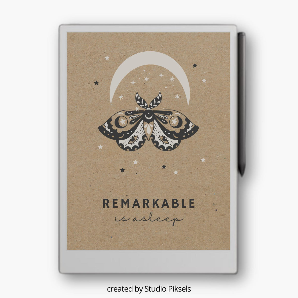 Enhance your reMarkable Paper Pro with this bundle of seven celestial-inspired sleep screens. Featuring moons, starry skies, and tranquil forest scenes, each design brings a peaceful and relaxing display to your device.