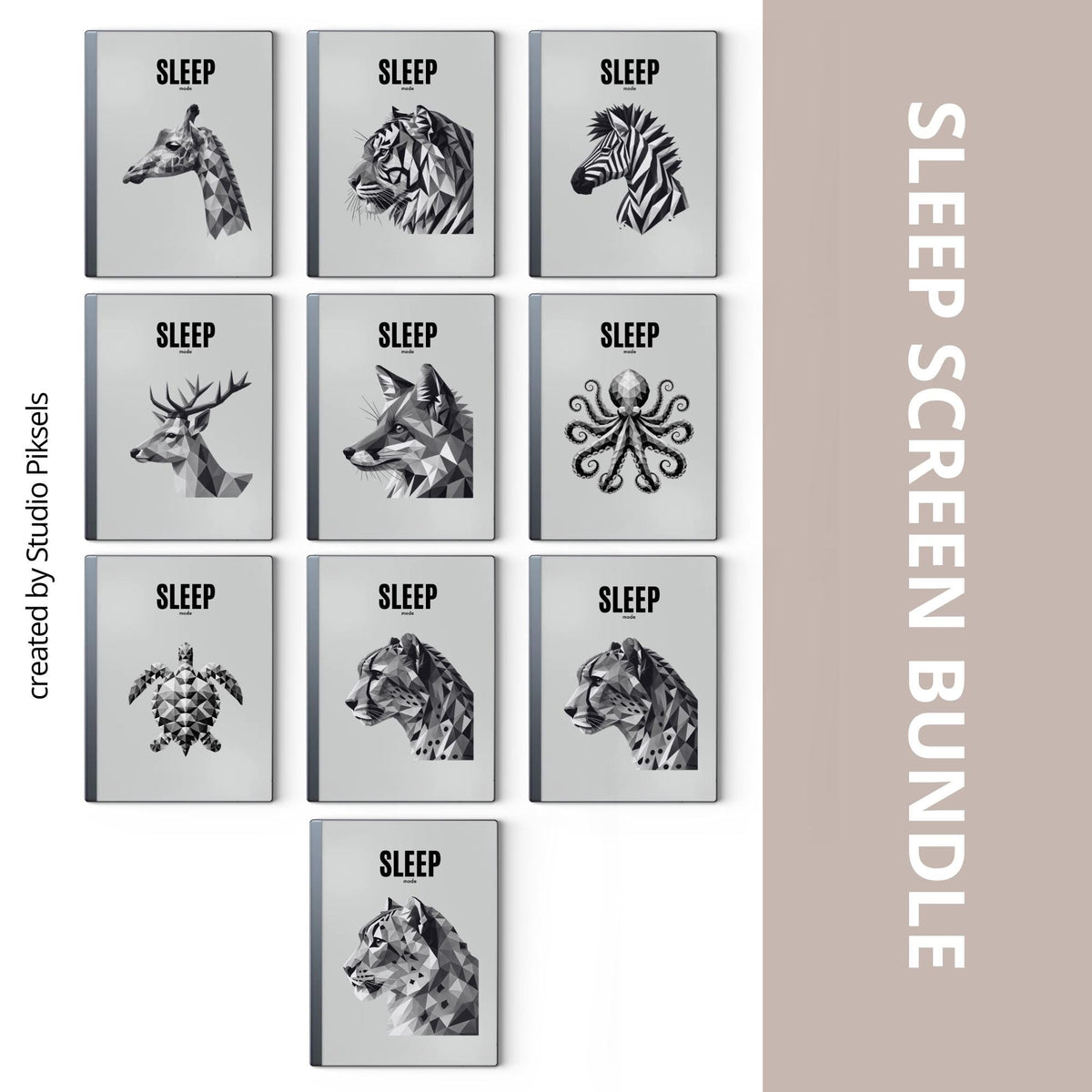 Sleep Screen Bundle for reMarkable with Animal Art