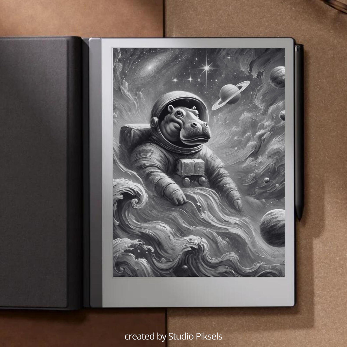 Add a creative and artistic touch to your reMarkable device with this collection of painting-style sleep screens. Designed for grayscale E Ink displays, these illustrated screens bring imagination, storytelling, and personality to your tablet while maintaining excellent clarity and detail.