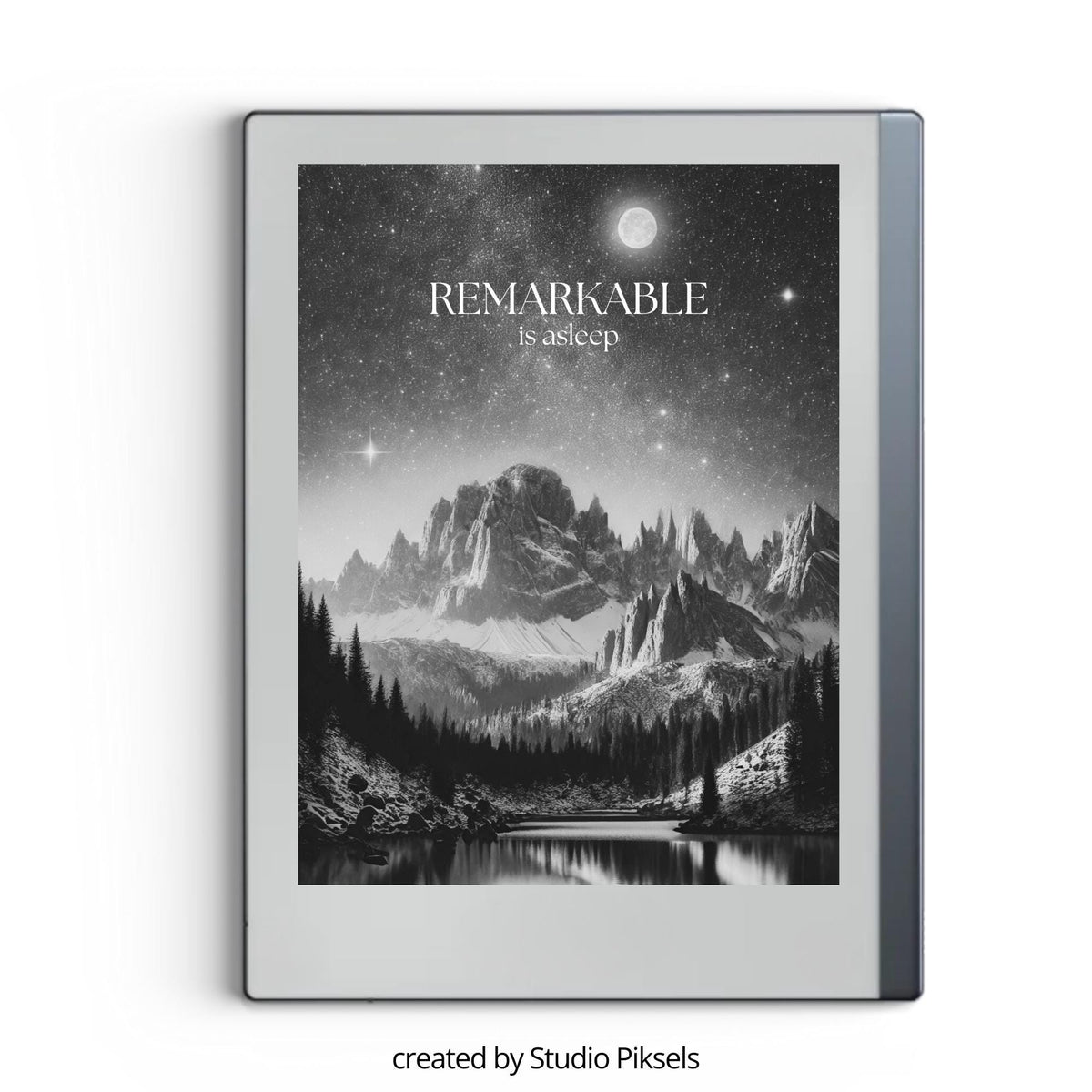 Forest sleep screen bundle for reMarkable 2 and reMarkable Paper Pure with peaceful woodland and mountain artwork in PNG format