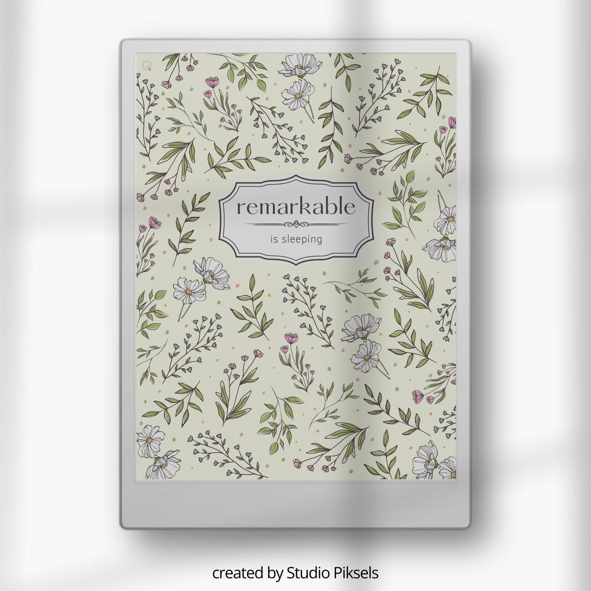 Sleep Screen for reMarkable Paper Pro With Botanical Design