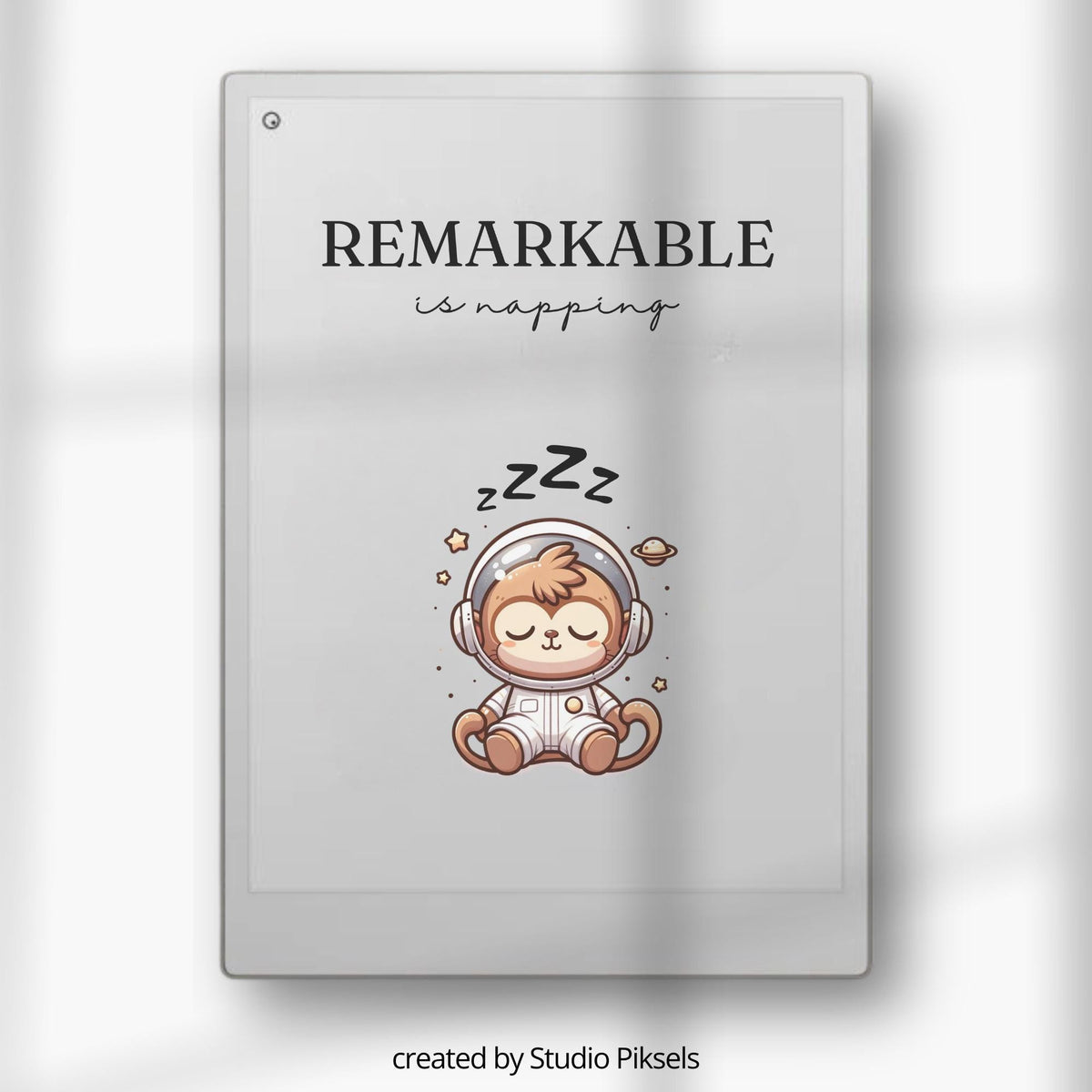 Sleep Screen for reMarkable Paper Pro With Space Monkey