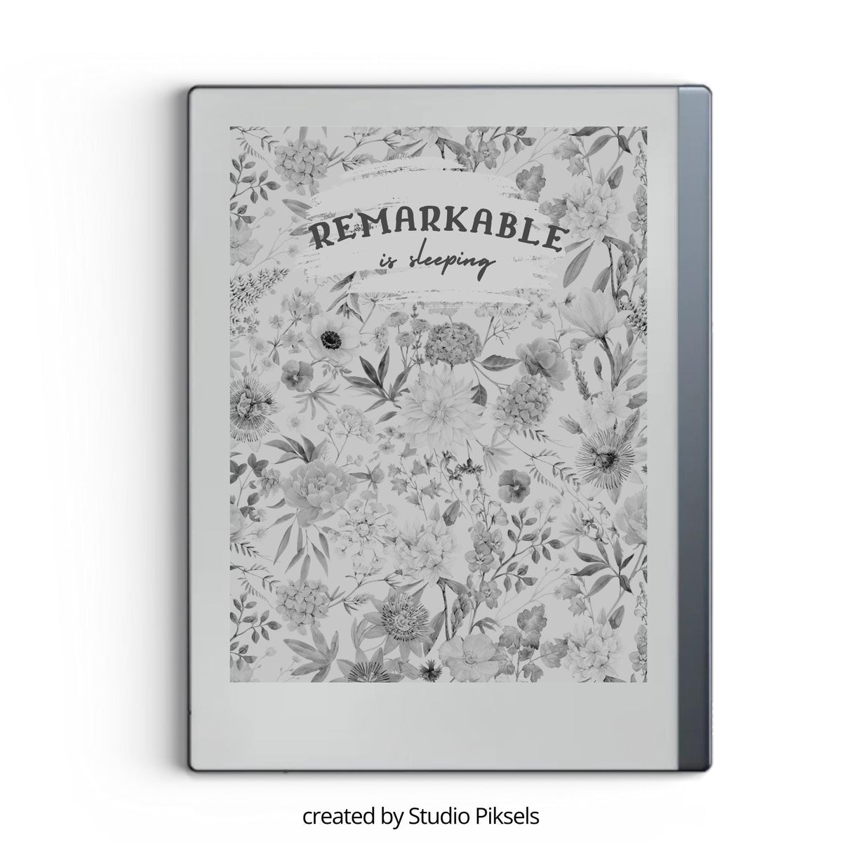 Flower Sleep Screen Bundle for reMarkable 2 digital product preview.