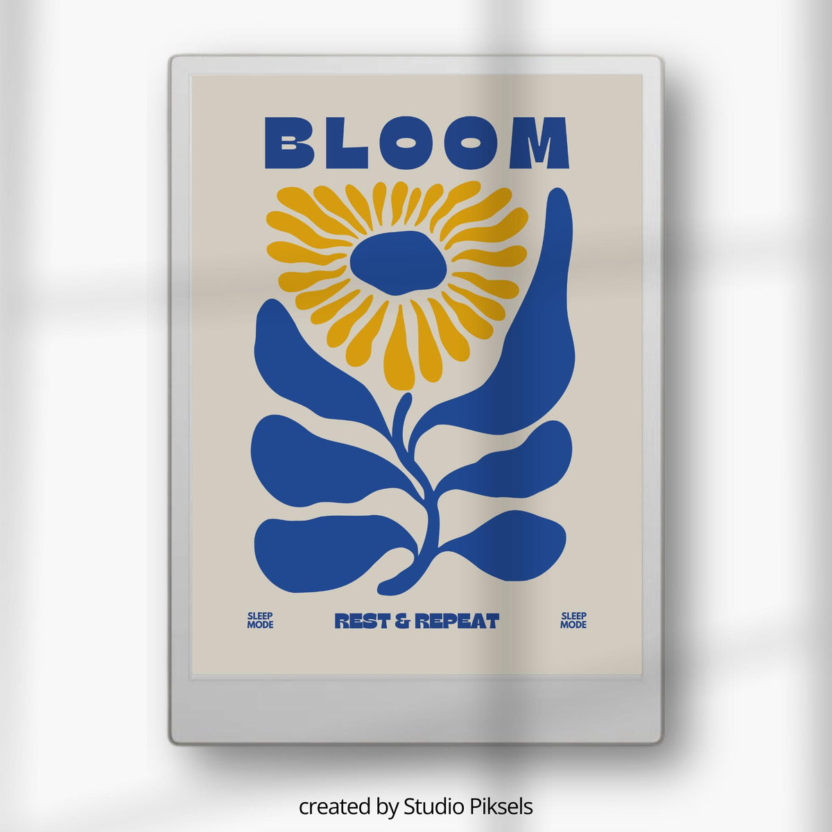 Sleep Screen for reMarkable Paper Pro With Retro Flower Print
