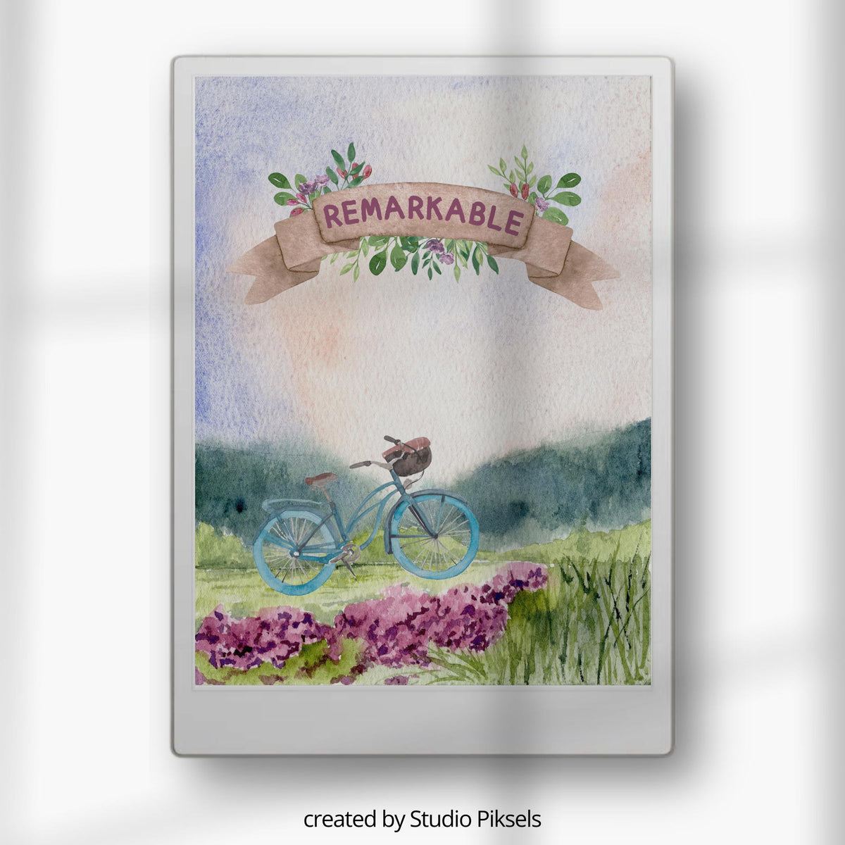 Landscape sleep screen bundle for reMarkable Paper Pro featuring watercolor nature scenes with forests, gardens, lakes, and peaceful outdoor artwork designed for calming E Ink device customization.