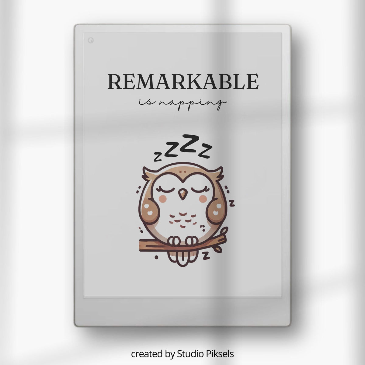 Add a cozy and playful look to your device with this Cute Sleep Screen Bundle designed for reMarkable Paper Pro. This collection includes 8 adorable sleep screen designs featuring peaceful napping animals in a soft cartoon style, bringing warmth and personality to your device during sleep mode.