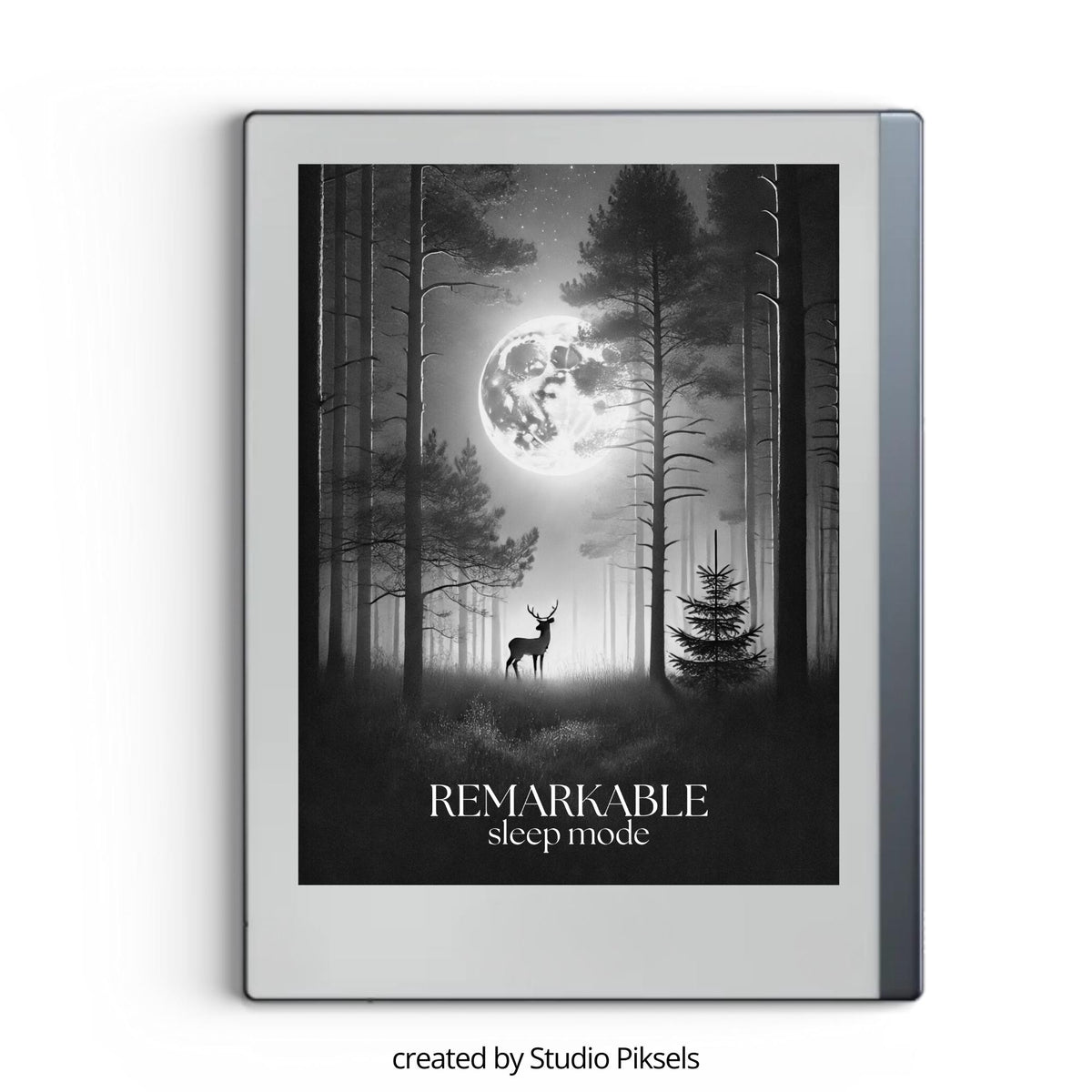 Forest sleep screen bundle for reMarkable 2 and reMarkable Paper Pure with peaceful woodland and mountain artwork in PNG format