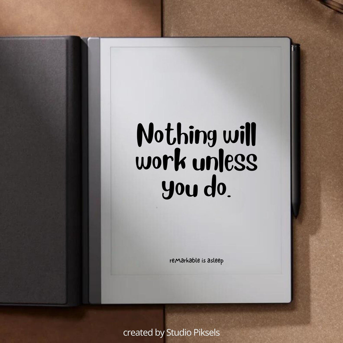 Inspirational quote sleep screen bundle for reMarkable 2 and reMarkable Paper Pure with motivational typography designs in PDF and PNG format