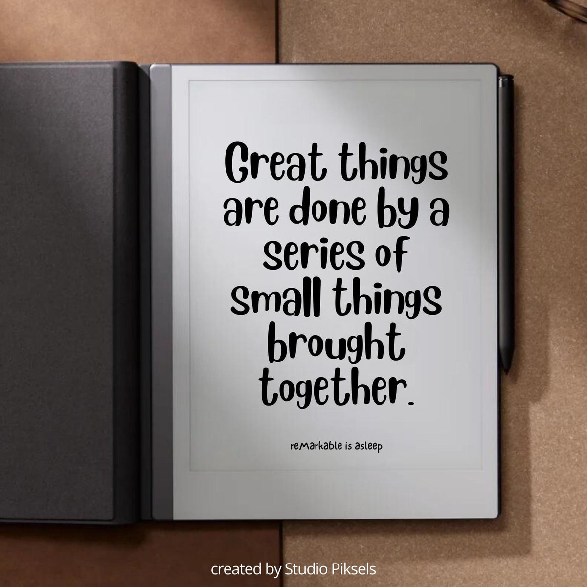 Inspirational quote sleep screen bundle for reMarkable 2 and reMarkable Paper Pure with motivational typography designs in PDF and PNG format