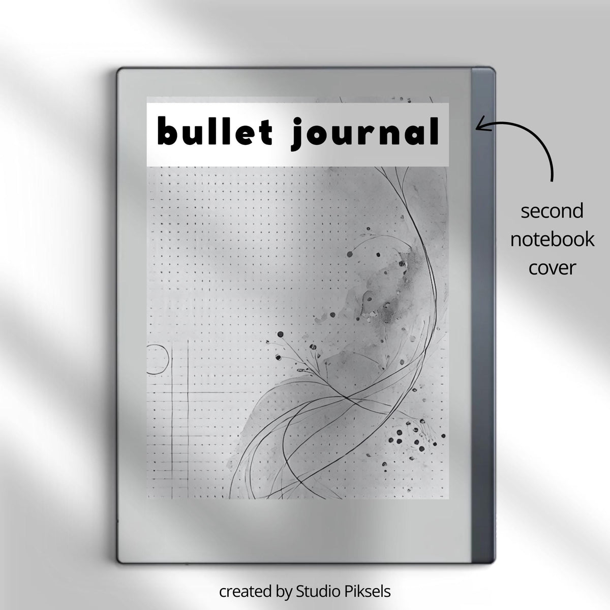 Bullet Journal Bundle for reMarkable Paper Pure and reMarkable 2 with hyperlinked small and large dot grid notebook layouts