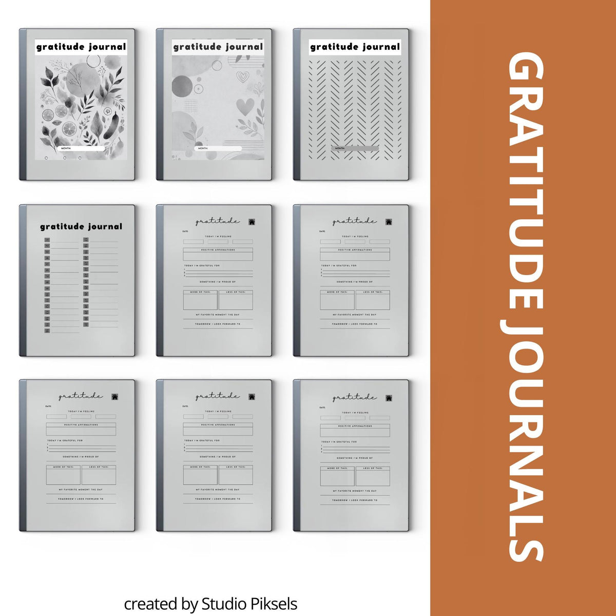 Hyperlinked Gratitude Journal Bundle for reMarkable