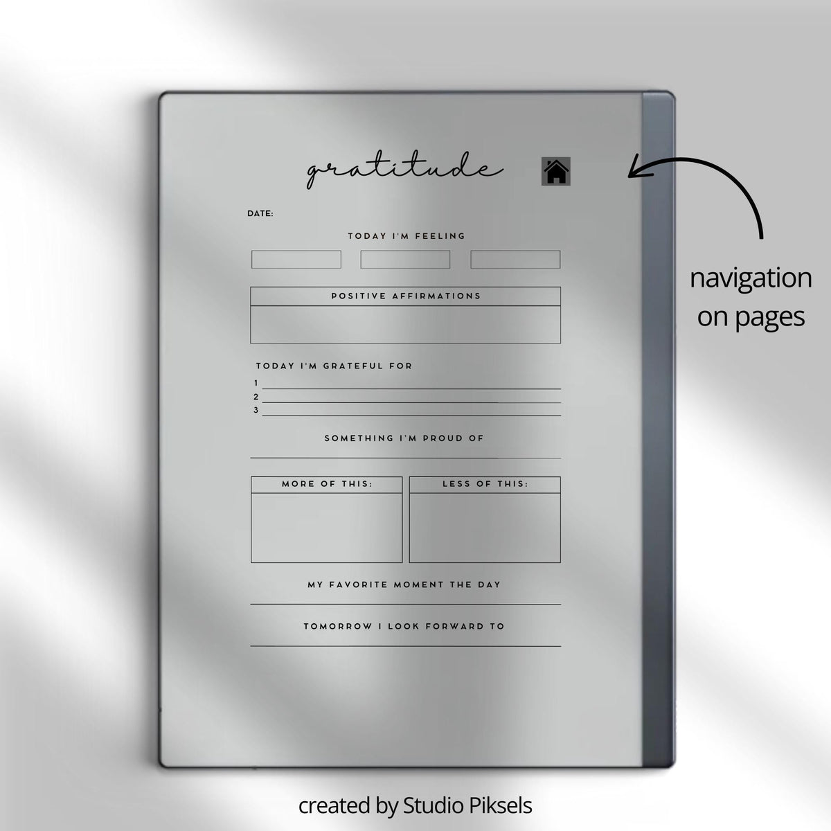 Hyperlinked Gratitude Journal Bundle for reMarkable