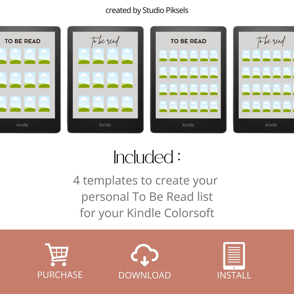 Custom Kindle To Be Read List, Personalized Kindle TBR, TBR Kindle Template, Kindle Reading List, Kindle Book List, Kindle...
