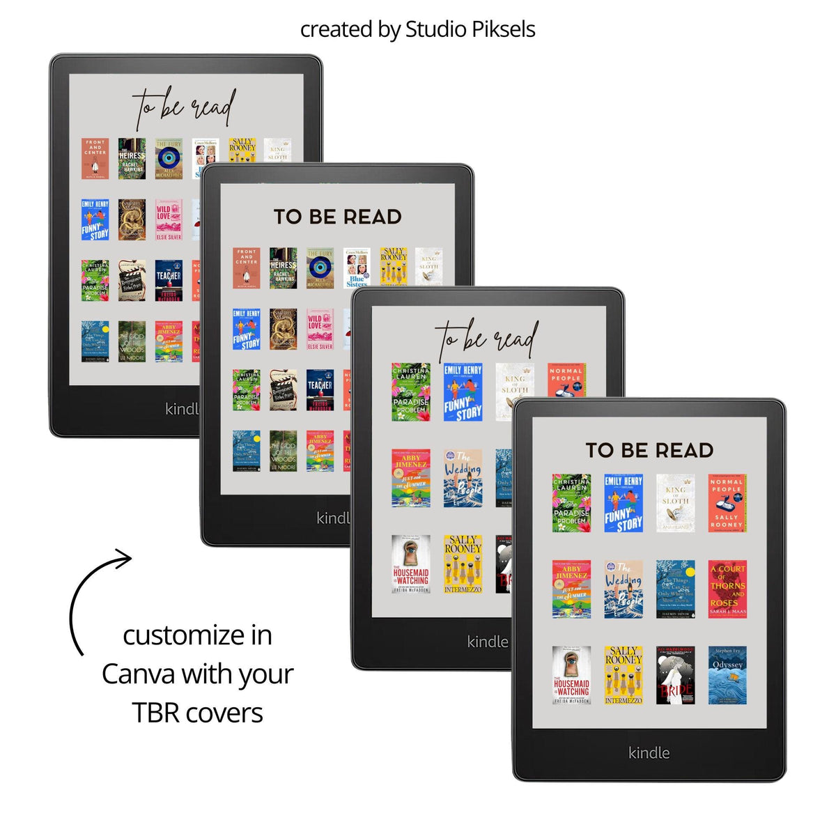 Custom Kindle To Be Read List, Personalized Kindle TBR, TBR Kindle Template, Kindle Reading List, Kindle Book List, Kindle...
