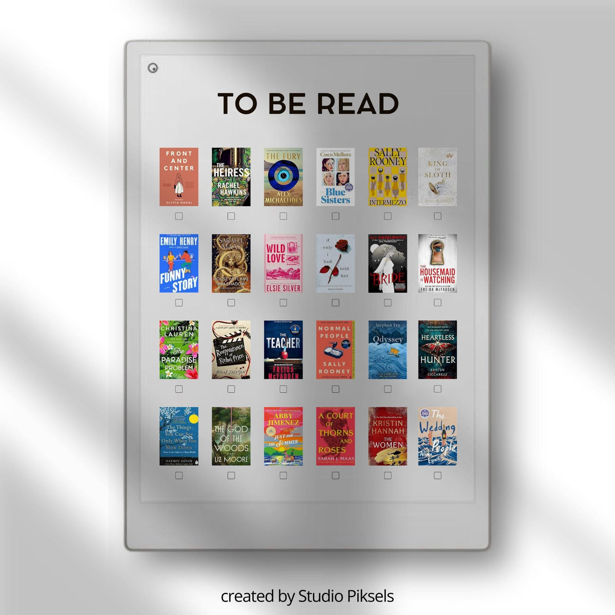 Customizable Reading Planner for reMarkable devices featuring reusable digital book tracking layouts with personalized reading lists, Canva editing, book cover organization, and structured reading journal pages.