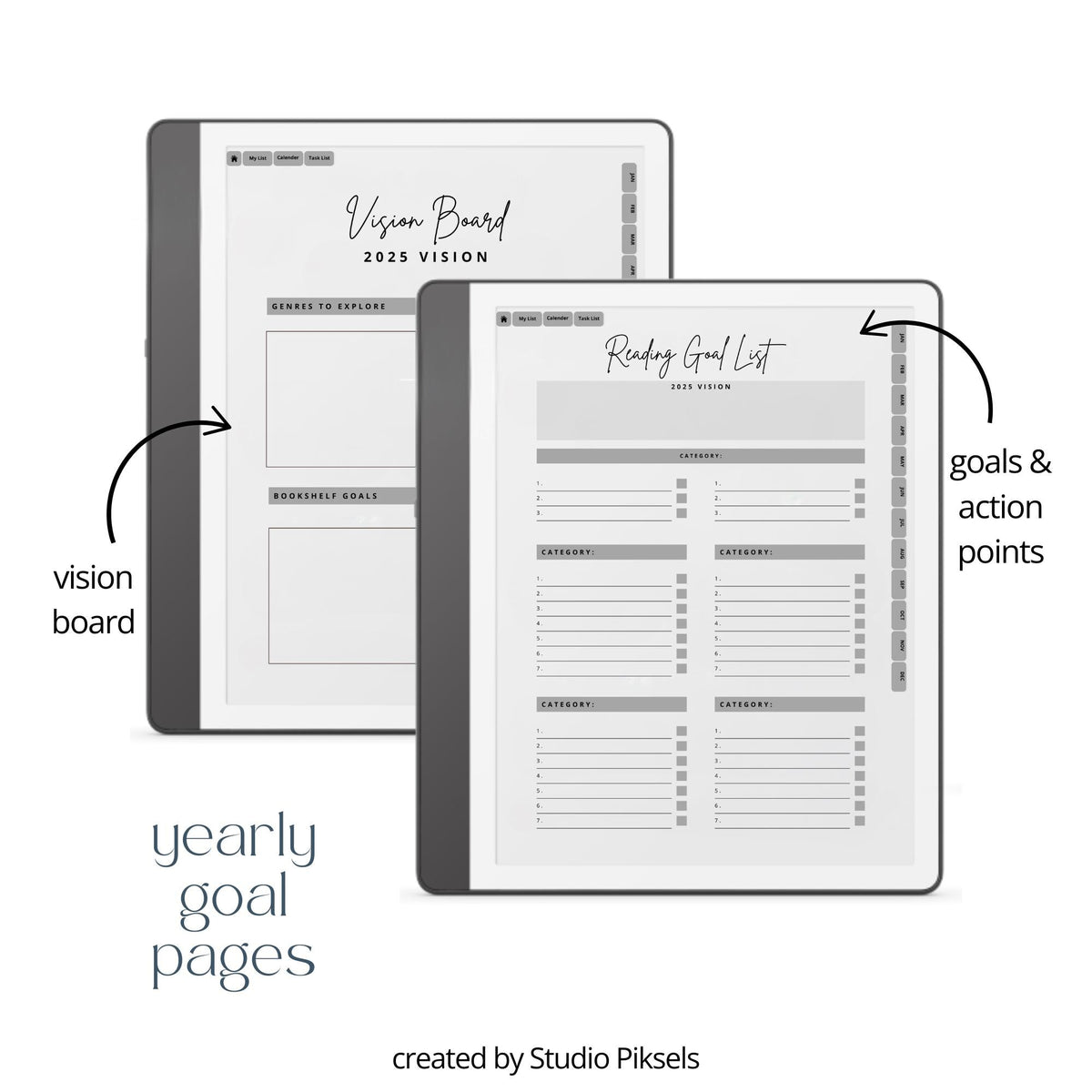 Hyperlinked Reading Planner for Kindle Scribe