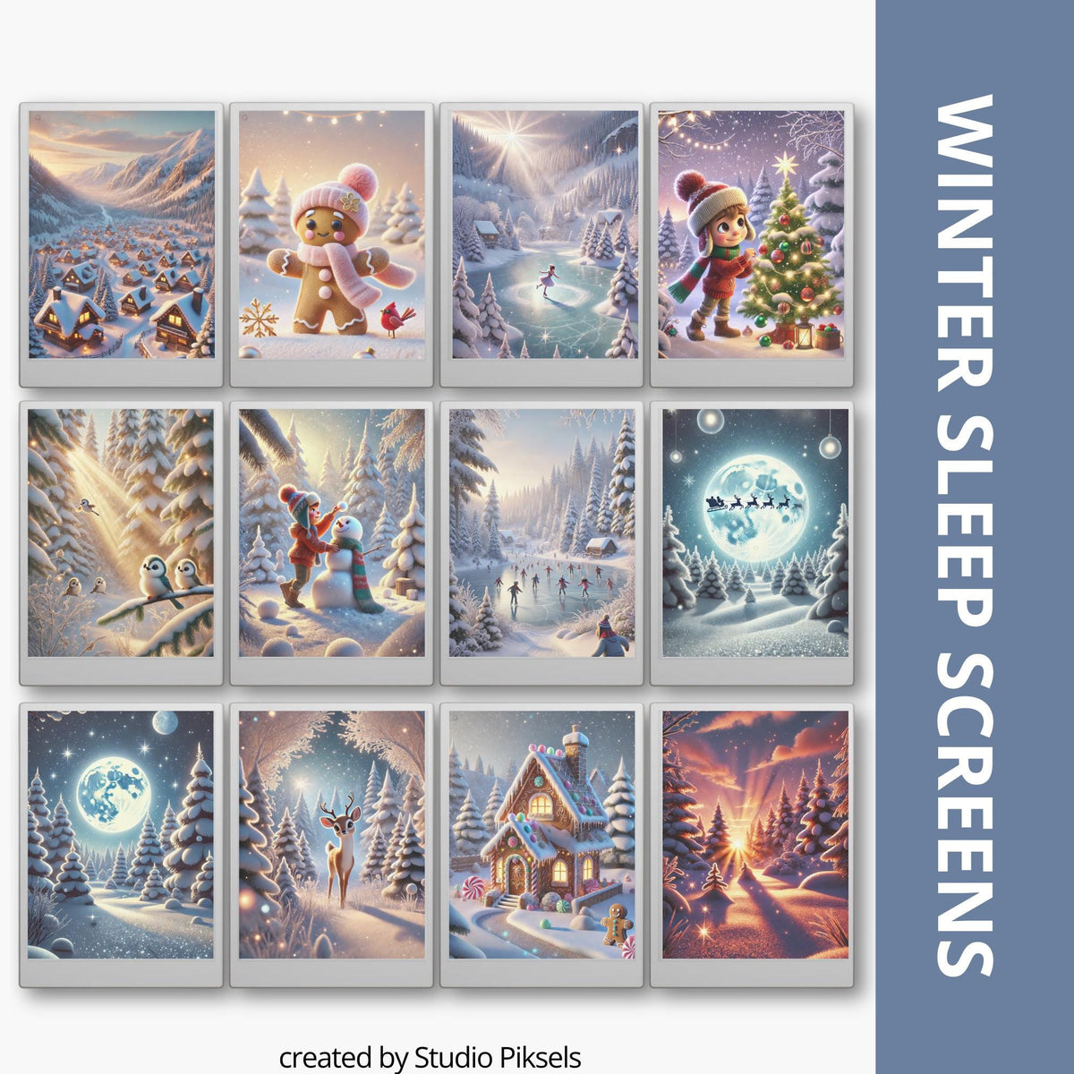 Winter Sleep Screen for reMarkable Paper Pro With Winter Scenes