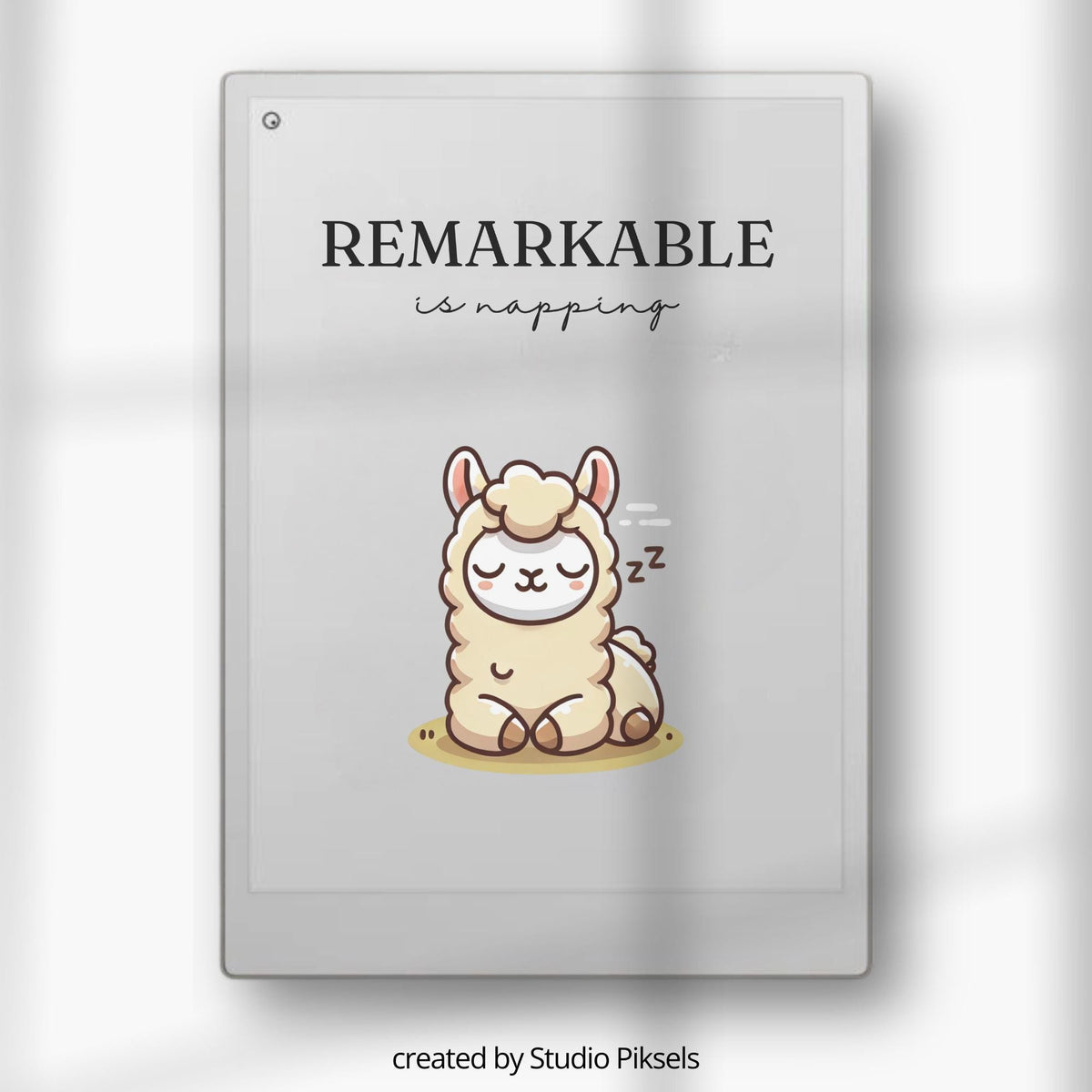 Sleep Screen for reMarkable Paper Pro With Napping Lama
