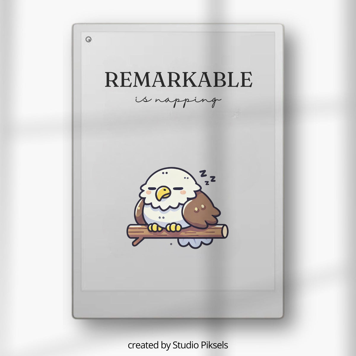 This sleep screen is optimized for the color display capabilities of reMarkable Paper Pro while remaining compatible with supported black-and-white E Ink tablets where the artwork will appear in grayscale.