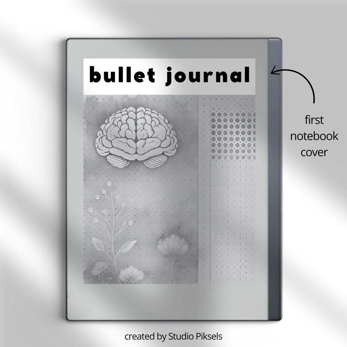 Bullet Journal Bundle for reMarkable Paper Pure and reMarkable 2 with hyperlinked small and large dot grid notebook layouts