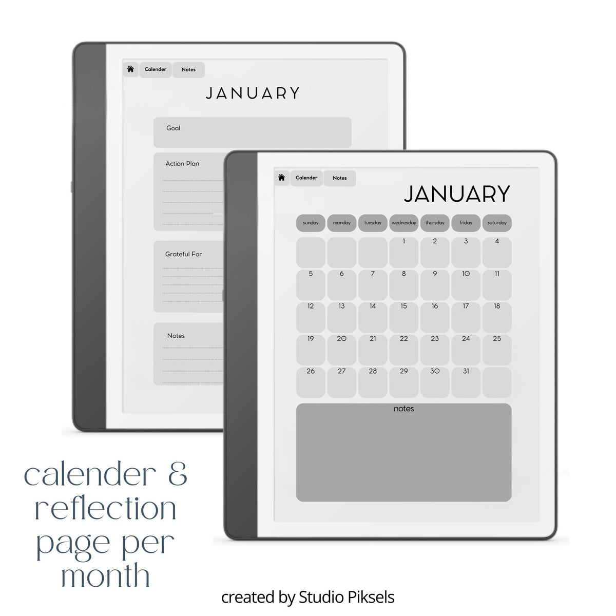2025 Year Planner for Kindle Scribe