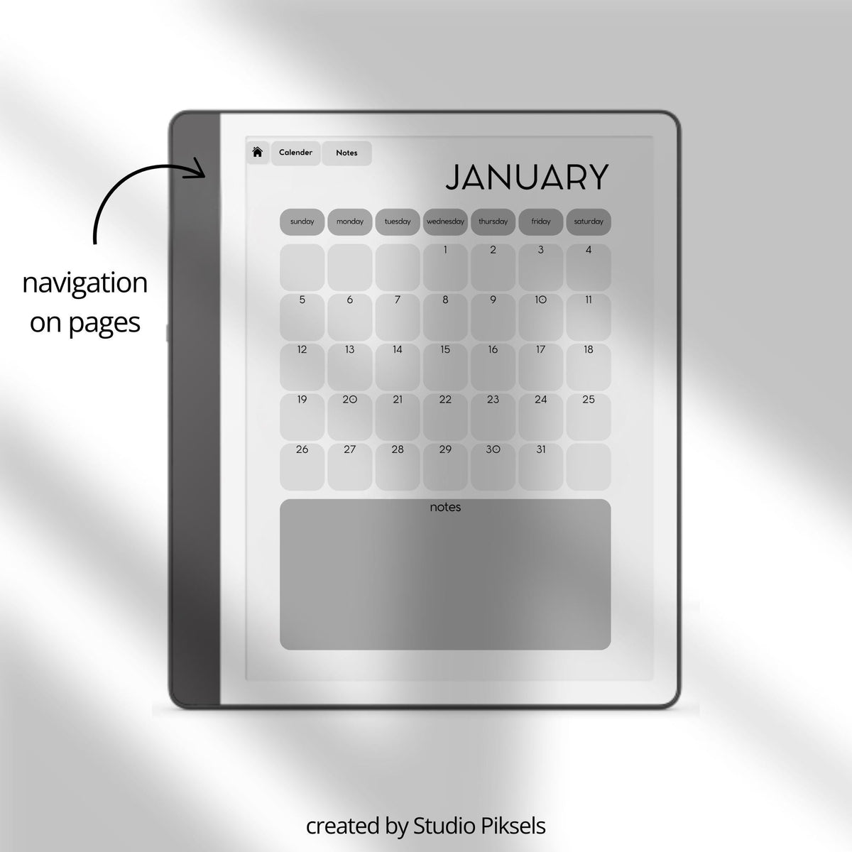 2025 Year Planner for Kindle Scribe