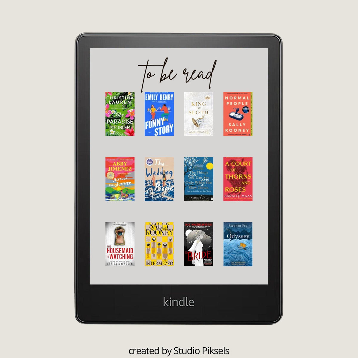 Custom Kindle To Be Read List, Personalized Kindle TBR, TBR Kindle Template, Kindle Reading List, Kindle Book List, Kindle...