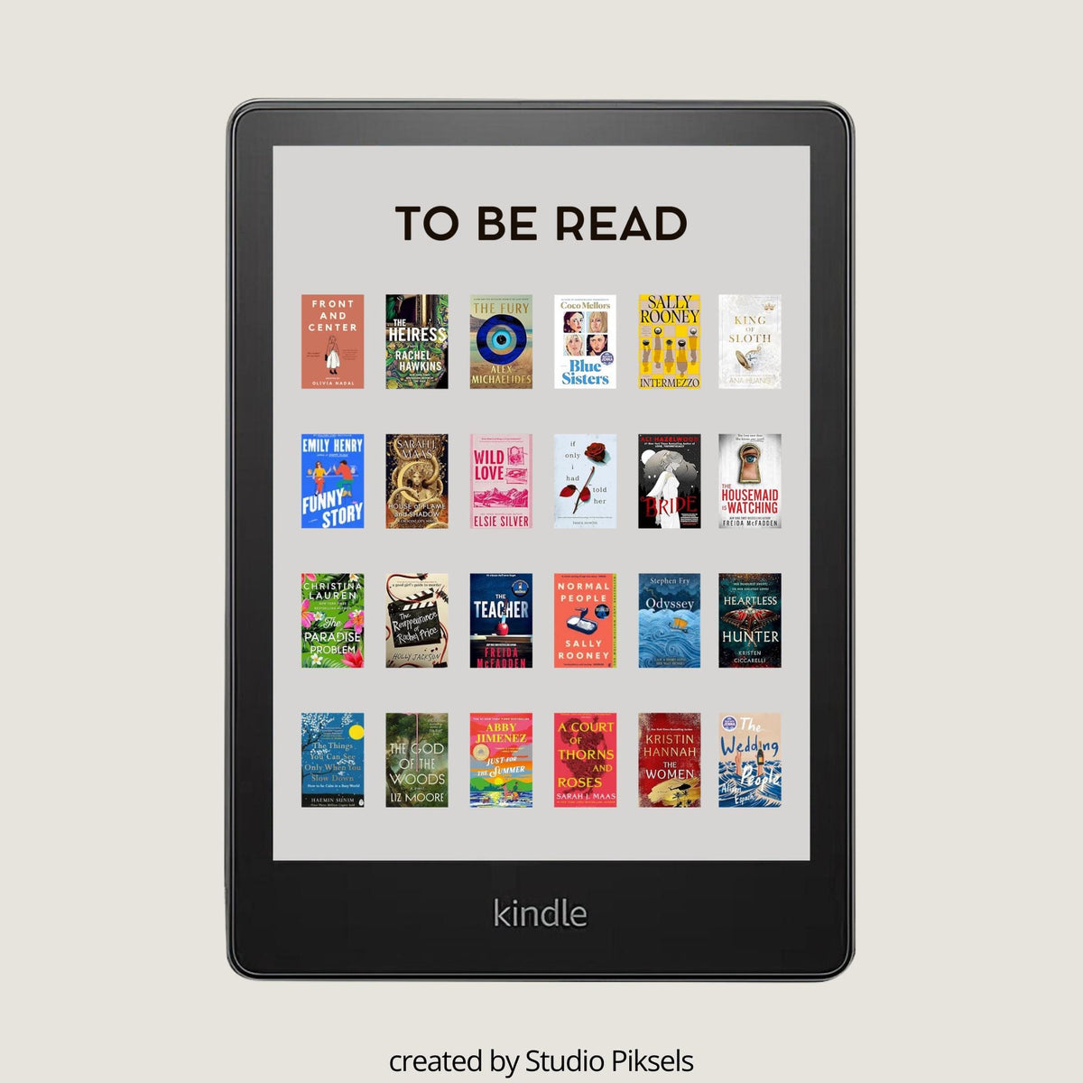 Custom Kindle To Be Read List, Personalized Kindle TBR, TBR Kindle Template, Kindle Reading List, Kindle Book List, Kindle...