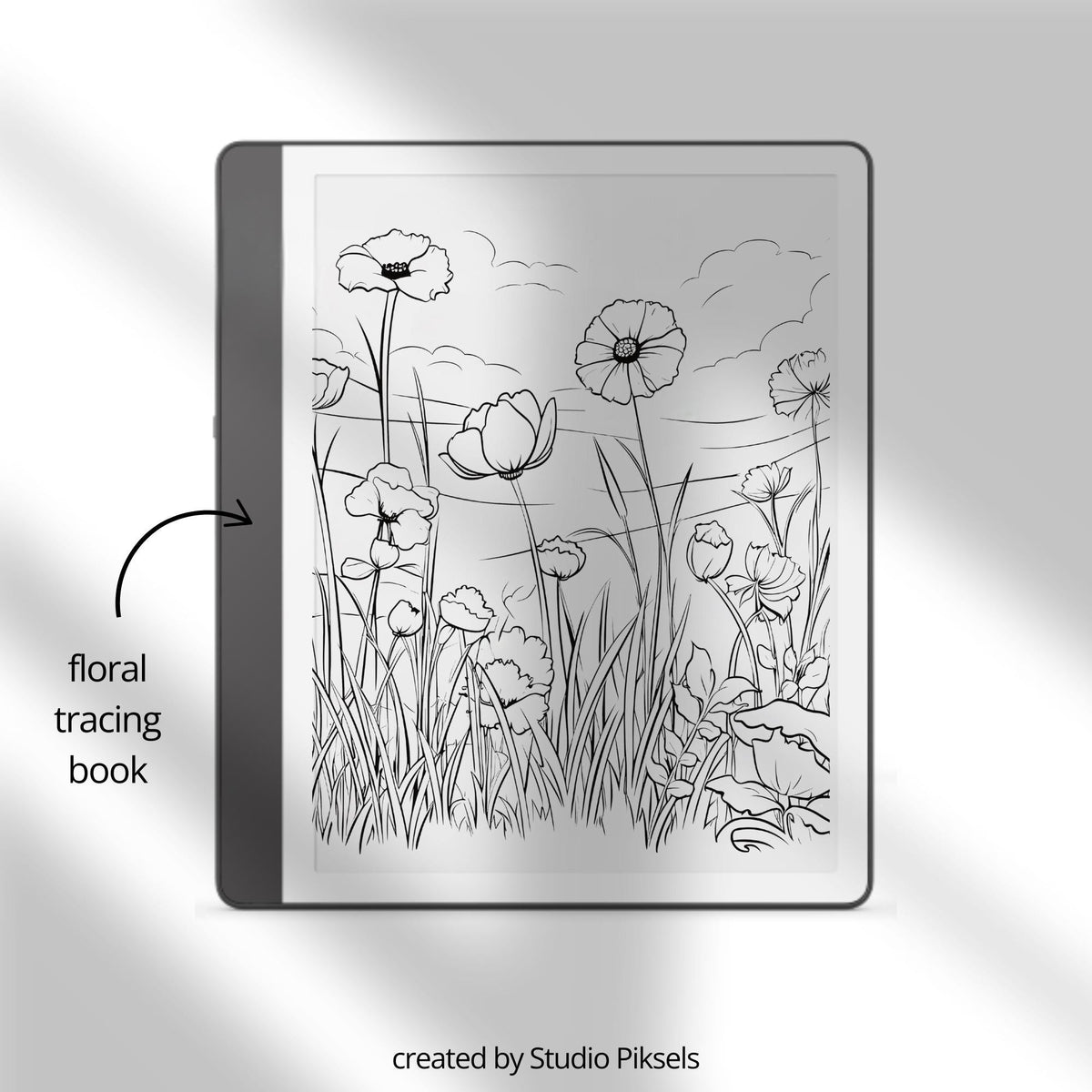 Mandala, Flower & Magical Tracing Book Bundle for Kindle Scribe featuring mandala patterns, floral tracing pages, and fantasy-inspired designs for relaxing digital tracing and mindful creativity.