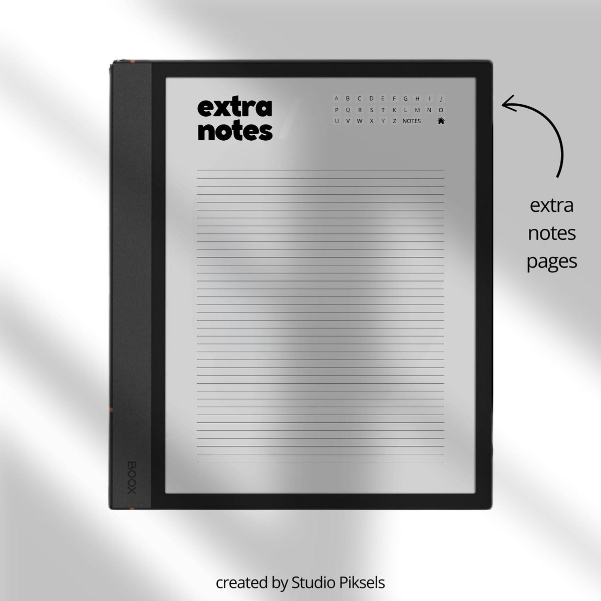 Hyperlinked Password Tracker Notebook for BOOX Note with linked password tracking pages and minimalist digital organization layouts.