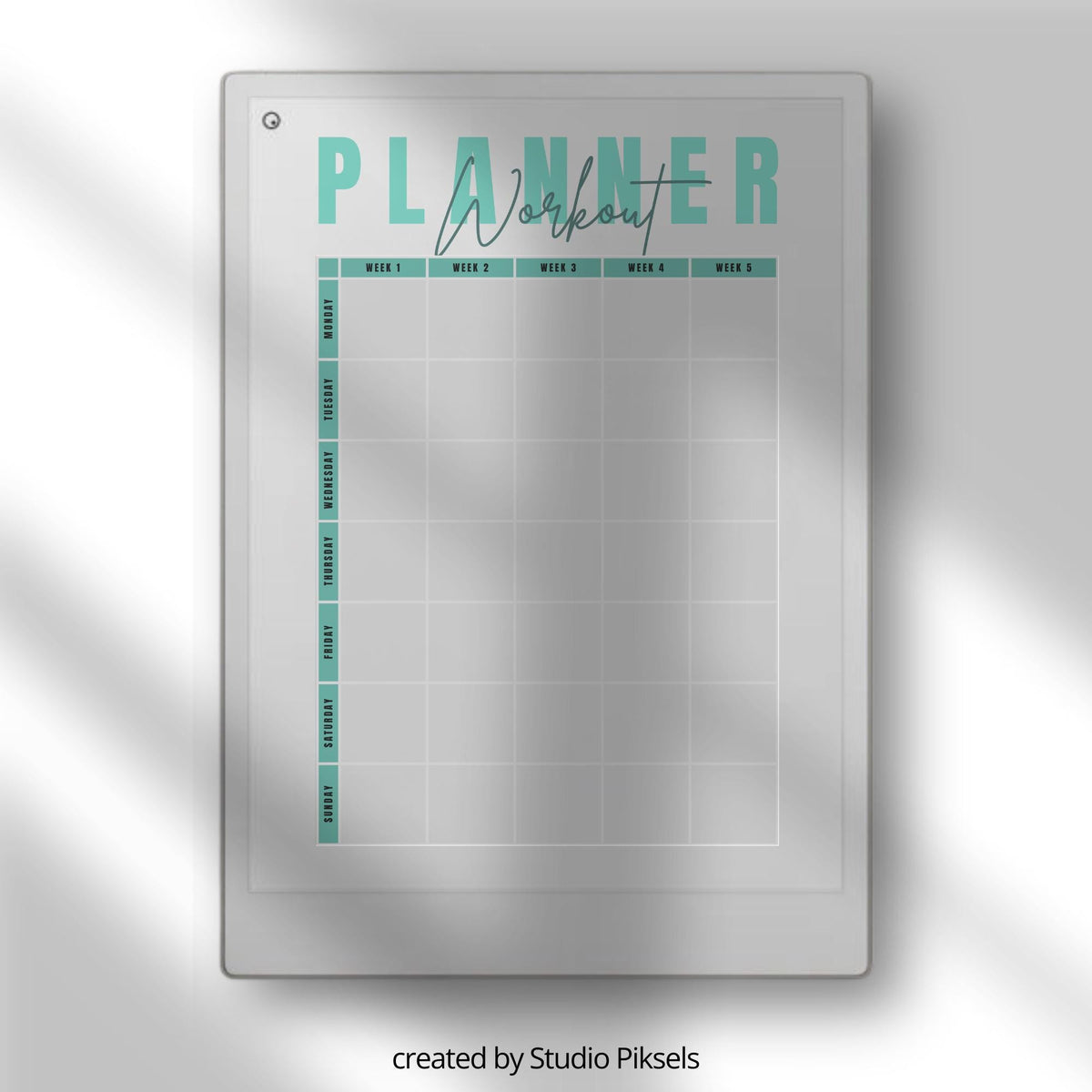 Fitness Planner for reMarkable Paper Pro