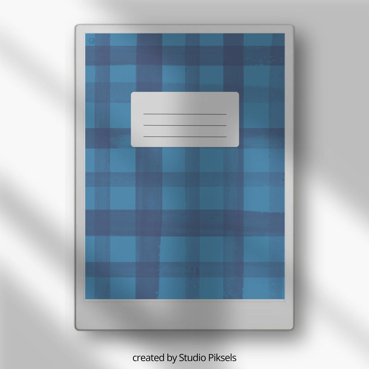 Plaid notebook cover bundle for reMarkable Paper Pro featuring 12 digital notebook cover designs with classic check patterns for organizing journals, planners, notes, and custom digital notebooks.