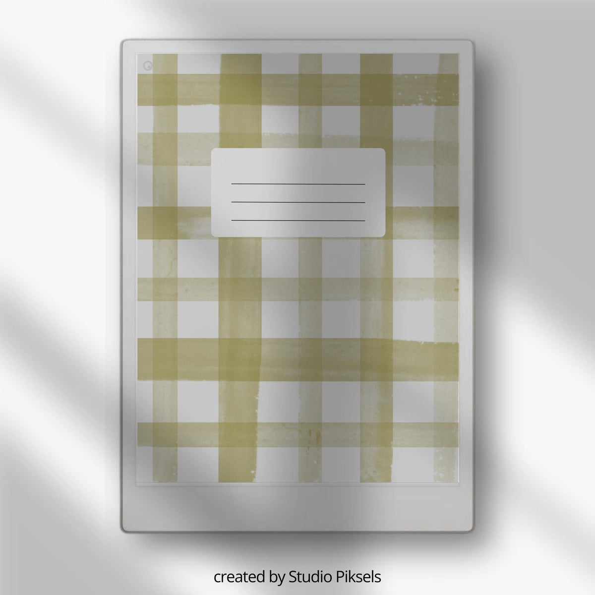 Plaid notebook cover bundle for reMarkable Paper Pro featuring 12 digital notebook cover designs with classic check patterns for organizing journals, planners, notes, and custom digital notebooks.