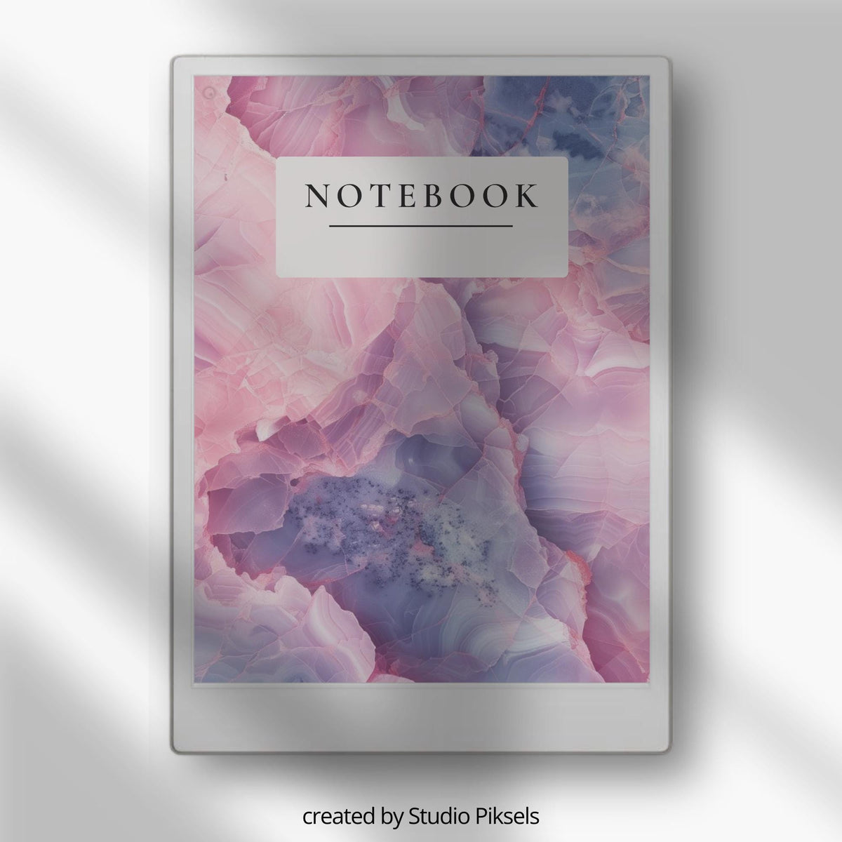 Digital notebooks with this Gemstone Notebook Cover Bundle for reMarkable Paper Pro. Featuring gemstone-inspired textures, marble patterns, and rich color palettes, these notebook covers help personalize your workspace while keeping notebooks easy to organize.