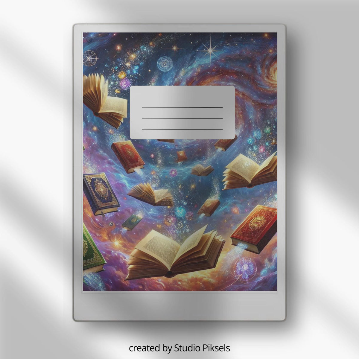 Fantasy Notebook Cover Bundle designed for reMarkable Paper Pro. This collection includes imaginative notebook covers featuring magical libraries, celestial landscapes, dreamy bookscapes, and whimsical nature-inspired artwork that bring creativity and personality to your digital workspace.