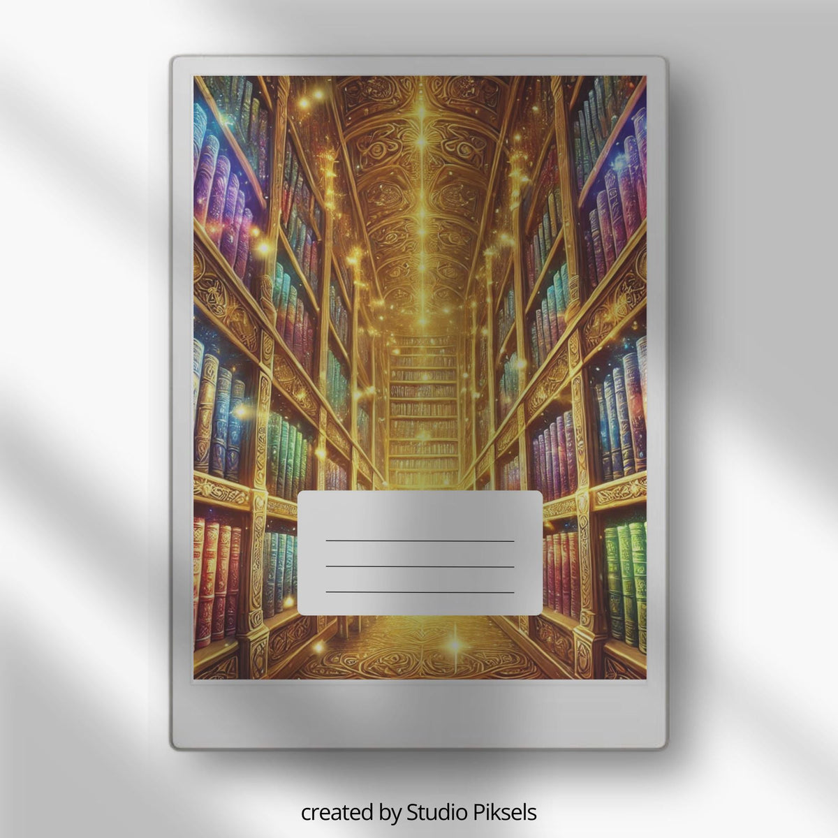 Fantasy Notebook Cover Bundle designed for reMarkable Paper Pro. This collection includes imaginative notebook covers featuring magical libraries, celestial landscapes, dreamy bookscapes, and whimsical nature-inspired artwork that bring creativity and personality to your digital workspace.
